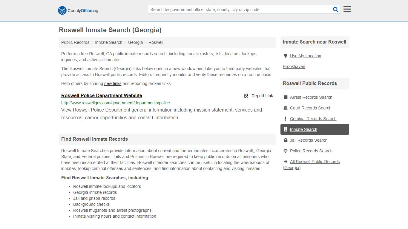 Inmate Search - Roswell, GA (Inmate Rosters & Locators)